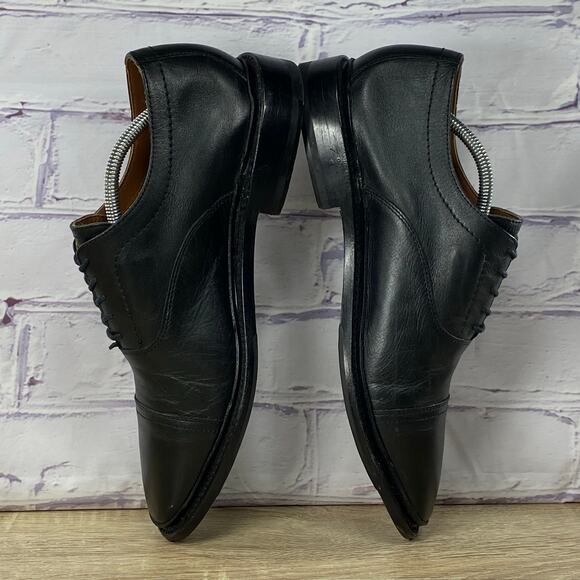 Frye Paul Bal Black Leather Cap Toe Oxford Dress Shoes Men\'s Size 10.5 main image 6